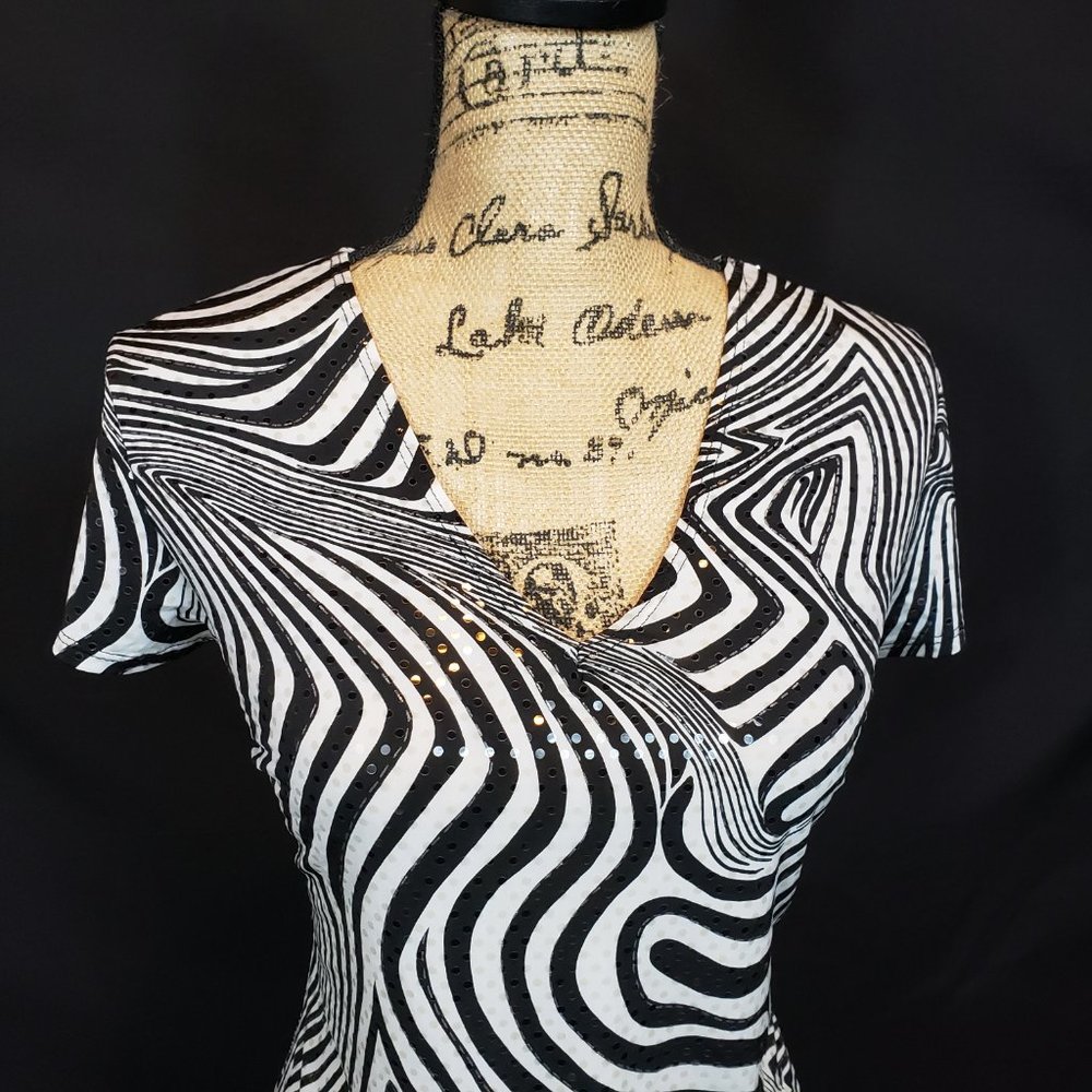 Jaipur Zebra Print Sequin Sparkle Shirt - Picture 2 of 6